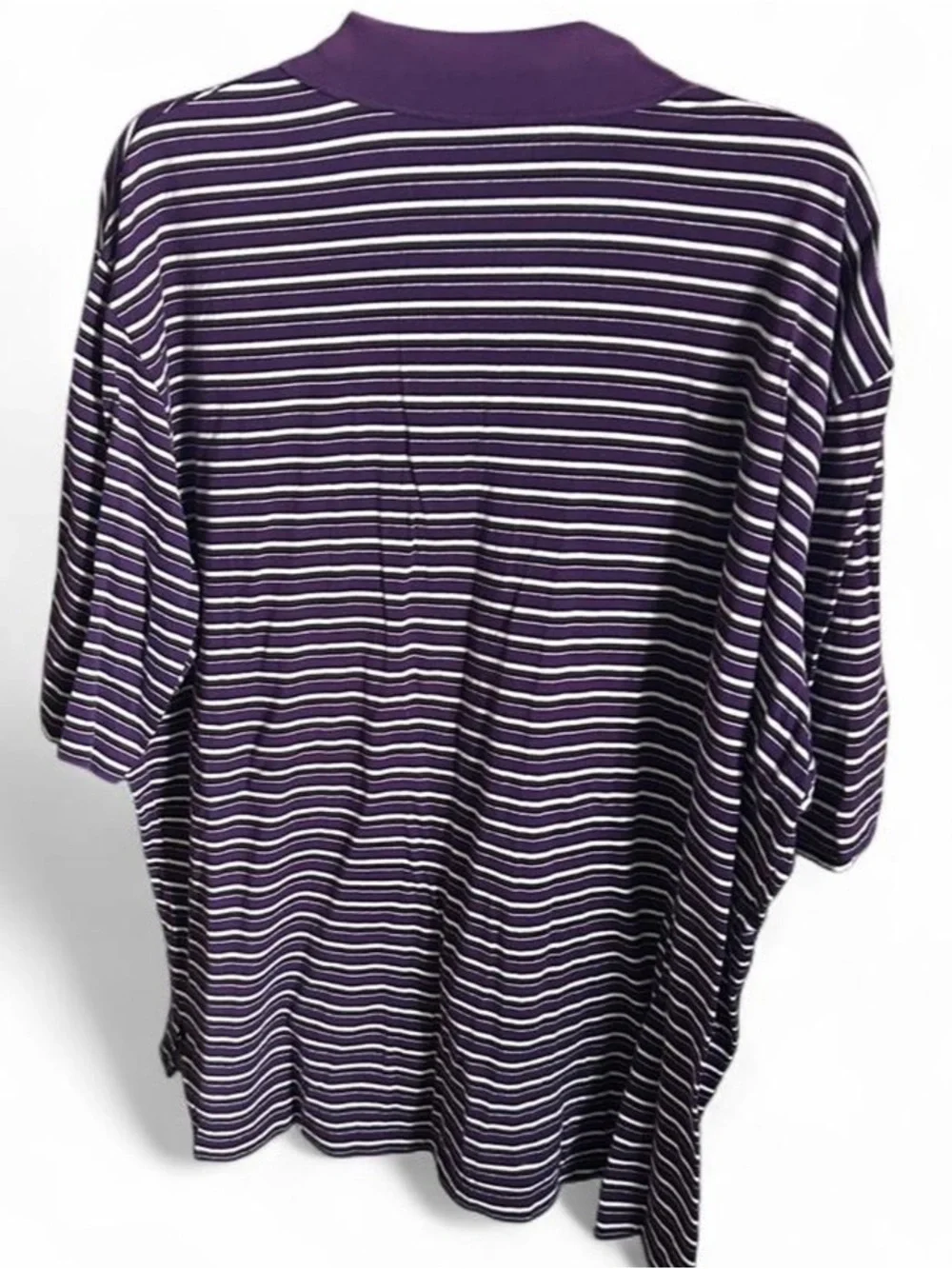 Ralph Lauren Purple, White & Black Striped Polo